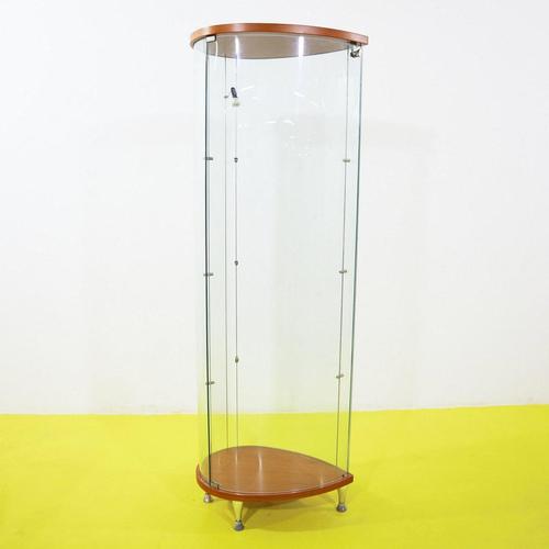Corner Display Cabinet in Glass and Wood with Triangular Base by Tonin Casa For Sale - Image 8 of 8