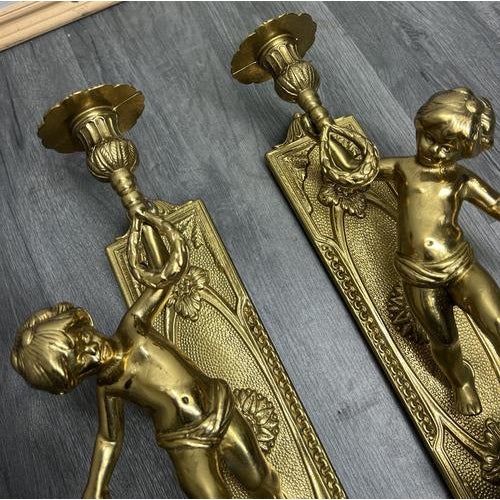 Vintage French Style Wall Candleholders, Set of 2 For Sale - Image 11 of 15