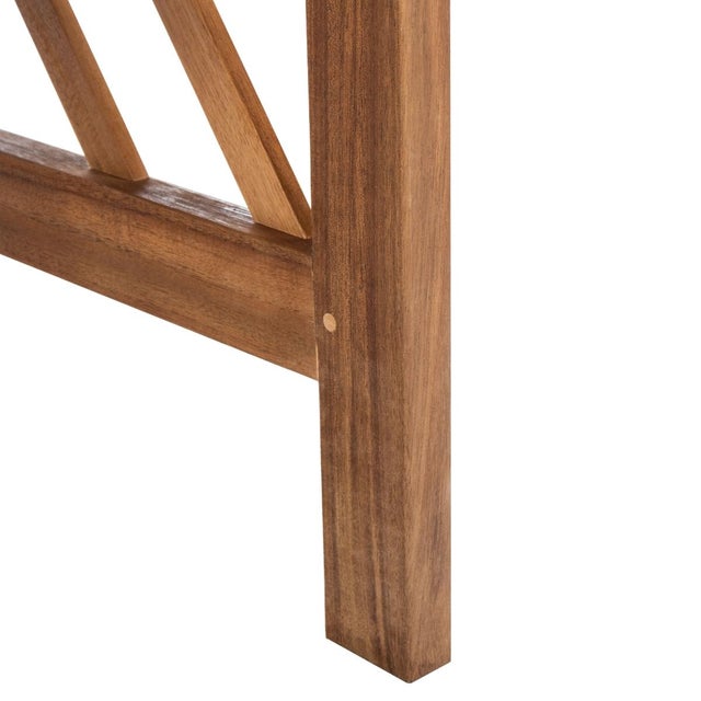 Fontana 4-Piece Outdoor Set, Natural/Beige Cushion With Navy Thick Stripe Pillows For Sale In Philadelphia - Image 6 of 8