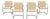 Ludwig Mies Van Der Rohe Brno Tubular Chairs in Beige Leather by Gordon, Set of 4 For Sale