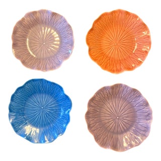Vintage Mid-Century Modern Metlox Poppytrail Lotus Plates-Set of 4 For Sale