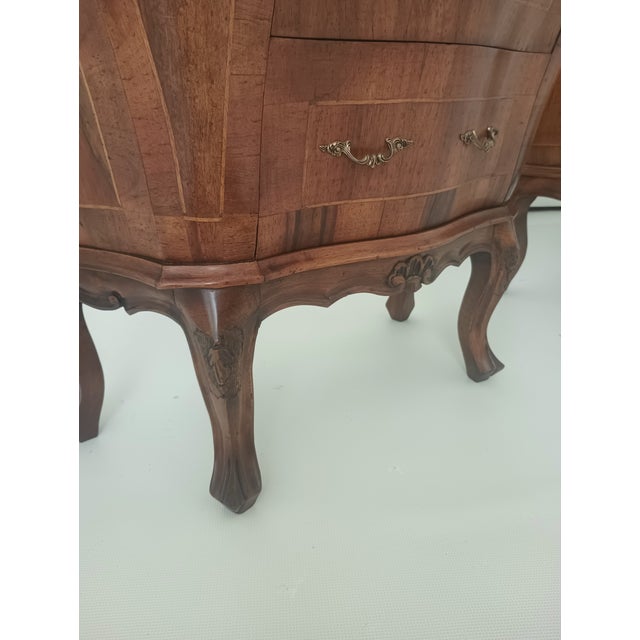 Vintage Italian Burl Wood Night Stands, A Pair For Sale - Image 18 of 18