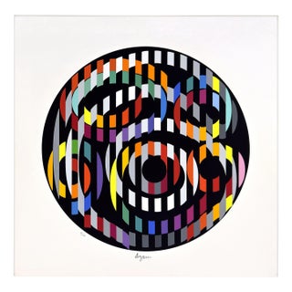 Yaacov Agam, Untitled, From Message of Peace (Framed, Hand Signed Serigraph), 1981 For Sale
