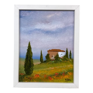 Vintage G. Paris Provence Oil Painting, Signed For Sale