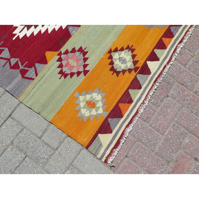 Mid 20th Century Vintage Kilim Area Rugs For Sale - Image 6 of 11