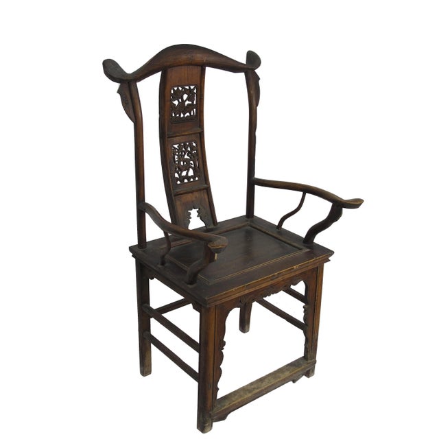 Antique Chinese High York Back Armchairs - a Pair For Sale In Greensboro - Image 6 of 13