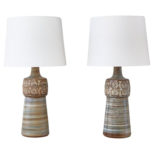 Danish Modern Stoneware Table Lamps from Søholm, Denmark, 1960s, Set of 2 For Sale - Image 13 of 13