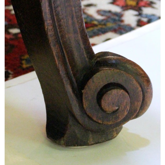 Late 19th Century French Carved Parquet Top Draw-Leaf Dining Table For Sale - Image 9 of 9