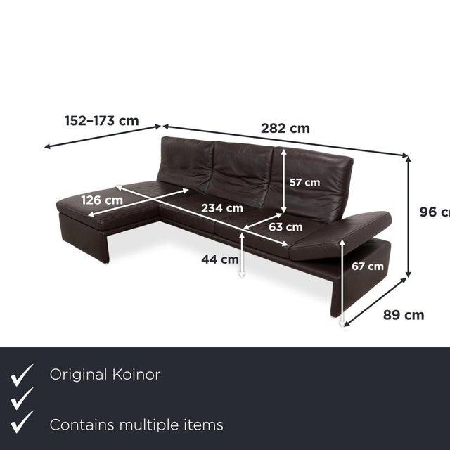 This set consists of a spacious corner sofa and a matching ottoman. with this Koinor Raoul suite, you bring a luxurious...