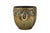 Antique Art Deco Jugendstil Brass Jardiniere Planter Cachepot The piece features a prominent, deeply embossed high-relief...