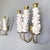 Mid-Century Modern Mid-Century Italian Brass and White Floral Ceramic Wall Lamps attributed to Luigi Zortea, 1949, Set of 5 For Sale - Image 3 of 18