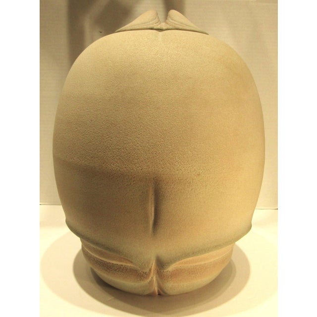 Large and Rare Porcelain Lidded Vessel / Pot Signed Wayne Fischer Circa 1980s For Sale - Image 14 of 17