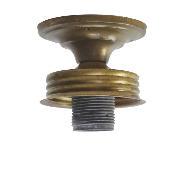 British Clear Glass Flush Mount For Sale - Image 4 of 5