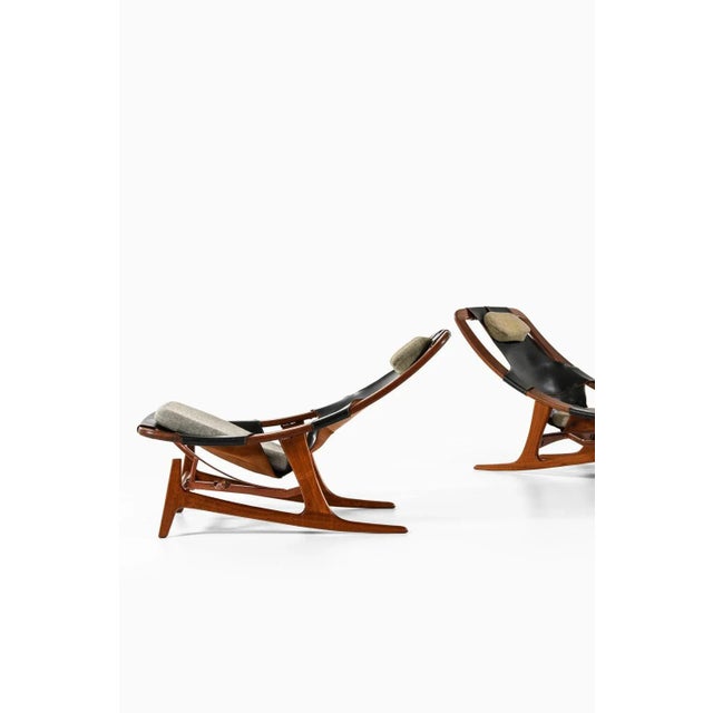 1960s Set of Model Holmenkollen Lounge Chairs by Arne Tidemand-Ruud attributed to Norcraft, 1960s For Sale - Image 5 of 12