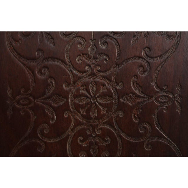 Art Deco Sculptural Nightstand in Dark-Stained Wood, Belgium, 1930s For Sale - Image 3 of 13