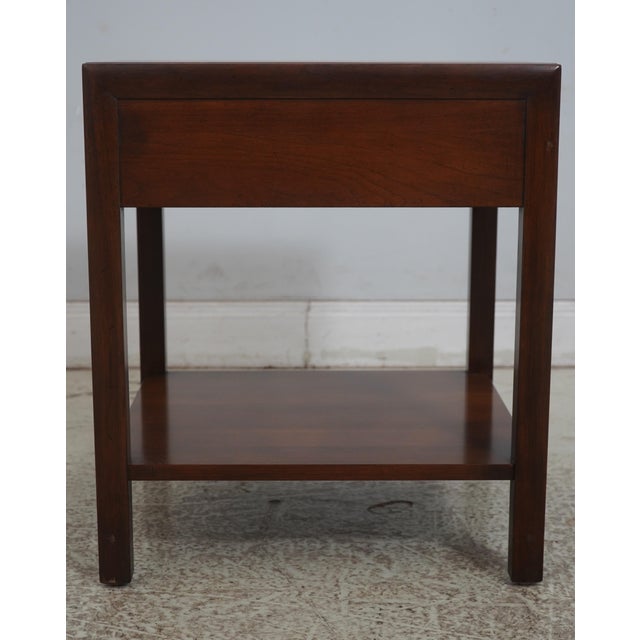 1950s Pair John Stuart Mid Century Modern Walnut Nightstands For Sale - Image 17 of 18