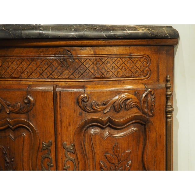 Pair of Sculpted Antique Walnut Corner Cabinets From Provence, France, C. 1900 For Sale - Image 13 of 18