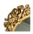 Rose Vintage French Oval Mirrored Vanity Tray With Gold Roses, Circa 1950s For Sale - Image 8 of 9
