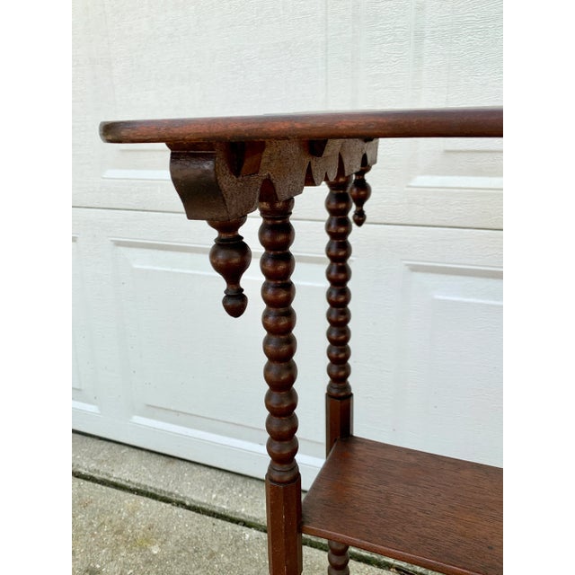 Brown Late 19th Century American Victorian Walnut Side Table For Sale - Image 8 of 11