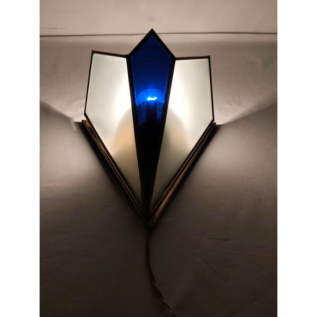 Vintage Spanish Glass Wall Sconce, 1950s For Sale - Image 9 of 13