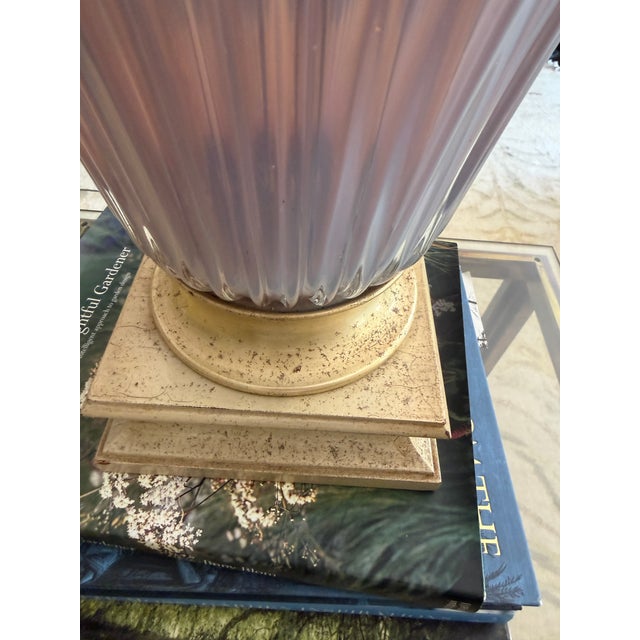 The Marbro Lamp Company 1980s Mid-Century Modern Marbro Murano Glass Lamp For Sale - Image 4 of 4