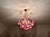 Vintage Murano Style Large Chandelier, Pink Floral Chandelier, Bouquet Style Ceiling Light, 4-Light Flush Mount For Sale - Image 4 of 16