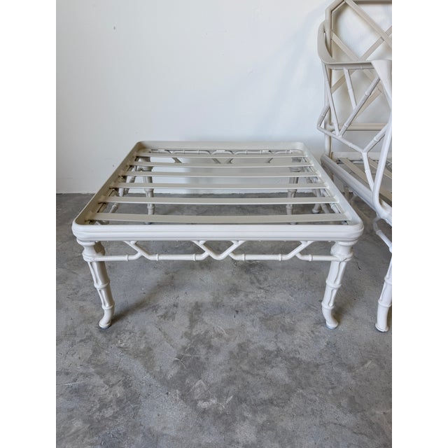 Brown Jordan Calcutta White Aluminum Outdoor Furniture - Set of 3 For Sale - Image 16 of 18