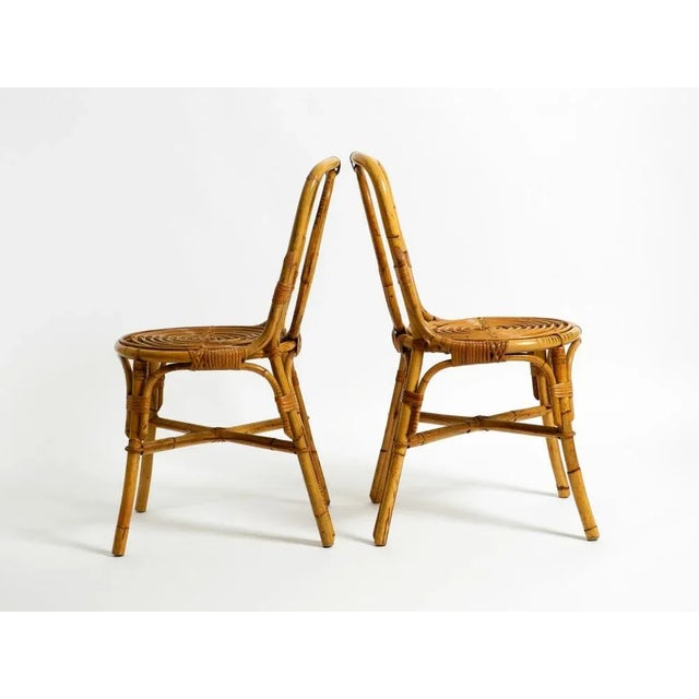 Mid-Century Modern Italian Bamboo Chairs, 1960s, Set of 2 For Sale - Image 3 of 18