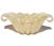 Beautiful vintage Murano hand blown white and gold flecks Italian art glass scallop and flared rim decorative bowl....