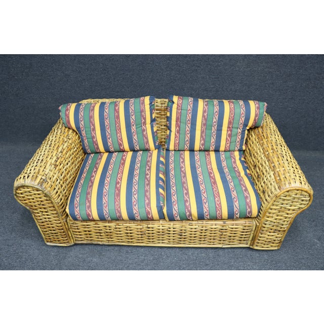 Polo Ralph Lauren Woven & Bamboo Settee For Sale In Philadelphia - Image 6 of 9