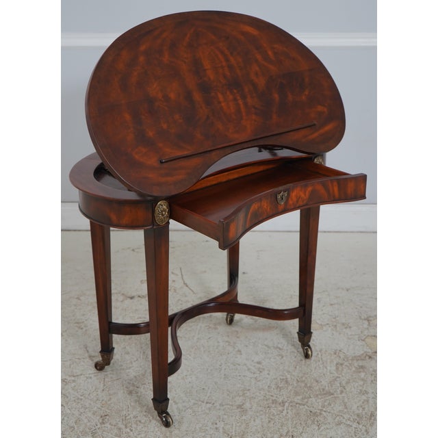 Traditional Theodore Alexander Kidney Mahogany Desk For Sale - Image 3 of 18