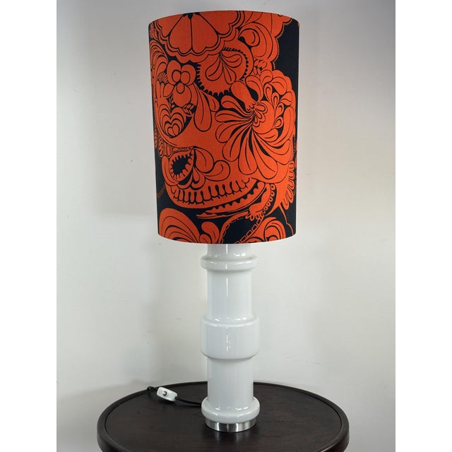 Vintage Lamp in White Opaline Murano Glass from Doria Leuchten, Italy, 1970, in Very Good conditions. Designed 1970 to...