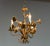 Metal Gilded Floral Chandelier attributed to Hans Kögl, Germany, 1970s For Sale - Image 7 of 9