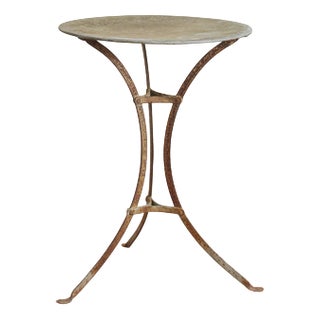 Vintage French Iron Cafe Bistro Table, 1920s For Sale