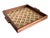 Vintage Square Diamond Weave Bamboo Tray For Sale - Image 10 of 10