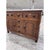 This is a beautiful 19th century English dresser base with original pulls, accompanied by interesting inlaid checkered...