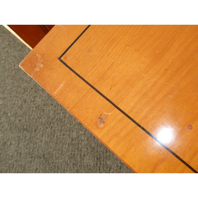 Pair Vintage Hekman Mid Century Modern Golden Brown End Tables