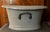 Antique 19th Century French Second Empire Tole Gray Painted Oval Jardiniere Cachepot Planter With Mask Handles For Sale - Image 16 of 18