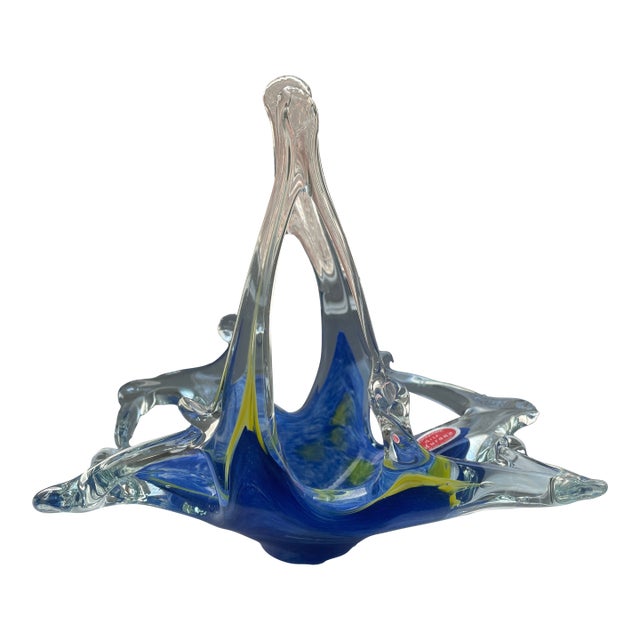 Vintage Lavorazione Arte Murano Glass Ashtray/ Candy Bowl/ Catchall For Sale