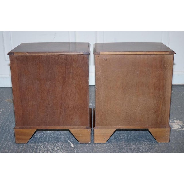 Burr Walnut Nightstands with Drawers, Set of 2 For Sale - Image 16 of 17