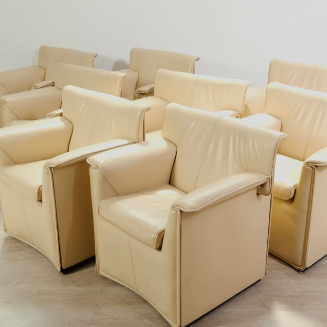 Office Chairs Lauriana by Afra and Tobia Scarpa B&b Italia for B&b Italia / C&b Italia, 1970s, Set of 8 For Sale - Image 16 of 18