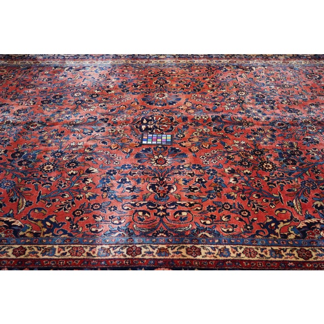 Early 20th Century Antique Persian Kashan Rug 9'0'' X 14'1'' For Sale - Image 5 of 6