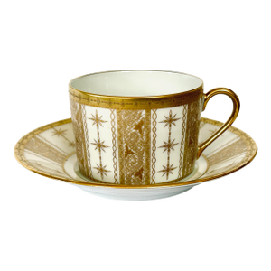 Royal Limoges Breakfast Cup and Saucer, "Recamier - Grande Armee"