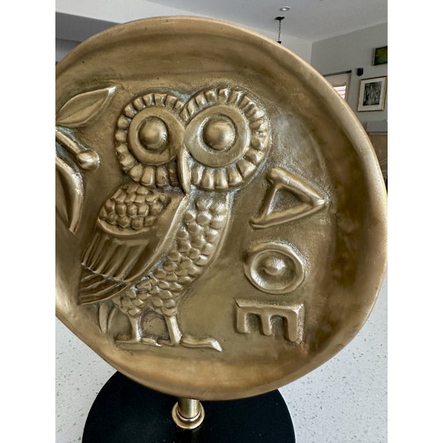 Mid Century Greek Athenian Owl Architectural Fragment on Stands For Sale - Image 9 of 15