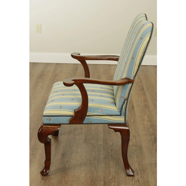 Baker Furniture Company Baker Queen Anne Style Mahogany Armchair For Sale - Image 4 of 13