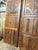 1920s Hand Carved Teak Wood Barn Door Geometric Medallion Three Panel Farmhouse Sliding Door 96x36 For Sale - Image 5 of 8