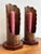 Mid 20th Century Hammered Copper Scalloped Candlestick Holders on Wood Base For Sale - Image 9 of 9