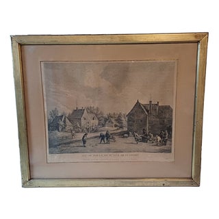 Jp Le Bas, Game of Boules, 1742, Engraving For Sale