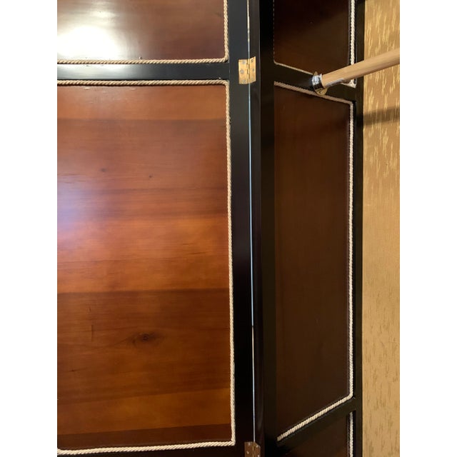 Mid 20th Century Spanish Armoire Featuring Fine Marquetry Panels and Brass Accents. For Sale - Image 4 of 10