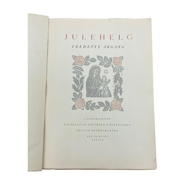 1949 "Julehelg" Norwegian Christmas Annual Illustrated Holiday Book. For Sale In Seattle - Image 6 of 10